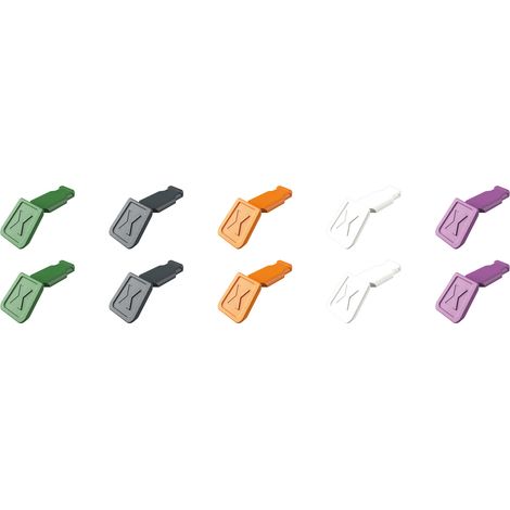 KNIPEX 00 61 10 C V02 Pinzas ColorCode mezcla de colores 2 (10 unidades)