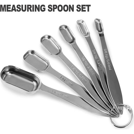 6pcs Ensemble de tasses et cuillères à mesurer Measuring Spoons Measuring Spoons (1/5)