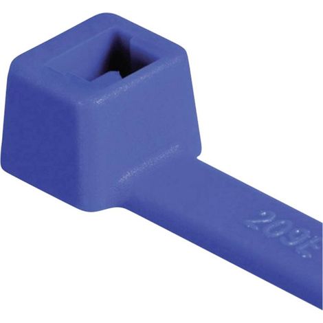 HellermannTyton 111-03008 T30R-PA66-BU Fascetta per cavi 150 mm 3.50 mm Blu resistente alle intemperie 100 pz. (1/2)
