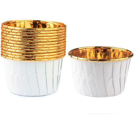 50 boîtes à cupcakes, moules à muffins, caissettes de cuisson en papier aluminium antiadhésif, moules à gâteaux en métal pour usage domestique (1/5)