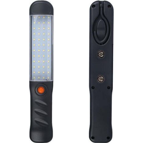 Lampe de travail LED portable avec 3 modes d'éclairage, crochet pivotant à 360° et connexion USB magnétique