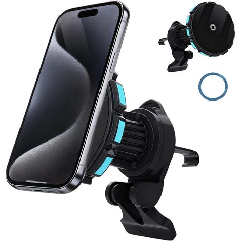 Magnetic Car Phone Holder with Induction Car Charger for Air Vent/Dashboard, Fast Wireless Charger Auto for 16/15/14/13/12 (1/5)