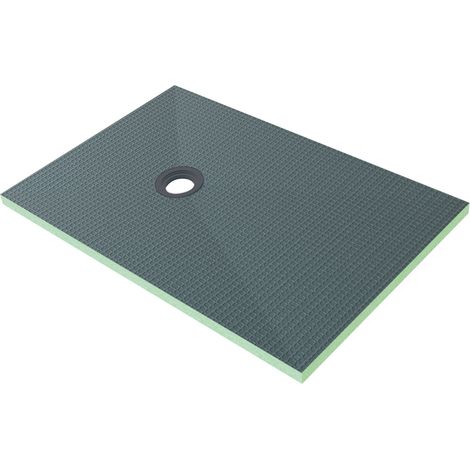 Piatto Doccia Pronto da Piastrellare in Estruso Rigida Polistirene Tagliabile Dimensione 80x120X4 cm Sifone Piletta incluso (1/5)