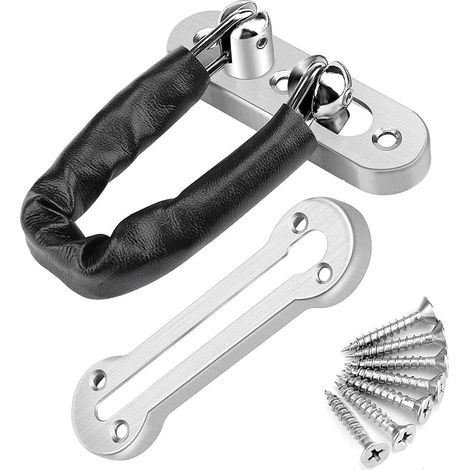 Chaîne de Sécurité Chaîne de Porte en Acier Inoxydable , Chaîne de Protection de Serrure de Porte Loquet Porte pour Famille Hôtel Appartement (1/5)