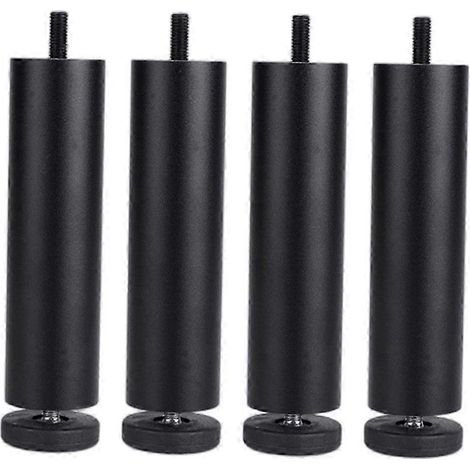 4 pieds de rechange pour canapé, compatibles avec tables basses et tables d'appoint, noirs, 20 cm (1/5)