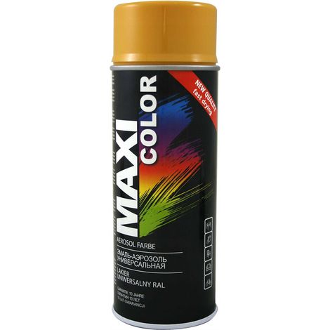 Esmalte de uñas amarillo brillante maxi color 400 ml en spray con boquilla (1/2)