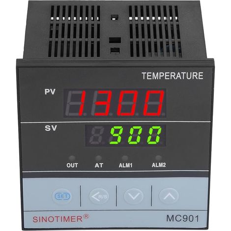 Regolatore di temperatura PID, MC901 Regolatore di temperatura PID digitale Tipo K PT100 Sonda di ingresso Relè SSR Uscita (1/5)