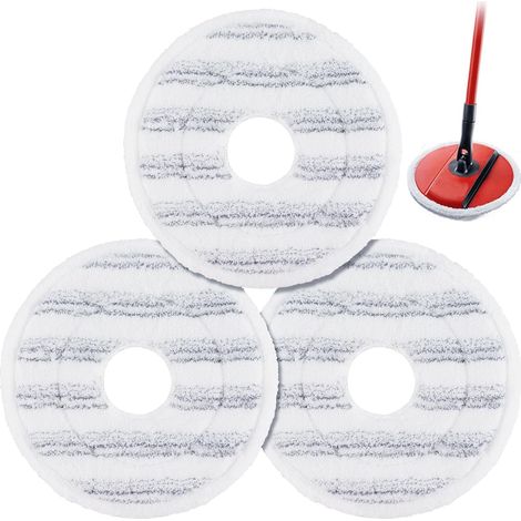Recharge de Microfibre pour Serpillière Spin et Nettoyage Vileda, 3 Têtes Lavables et Réutilisables, Compatible avec Balai Spin Clean, Lot de Rouleaux de Remplacement (1/5)