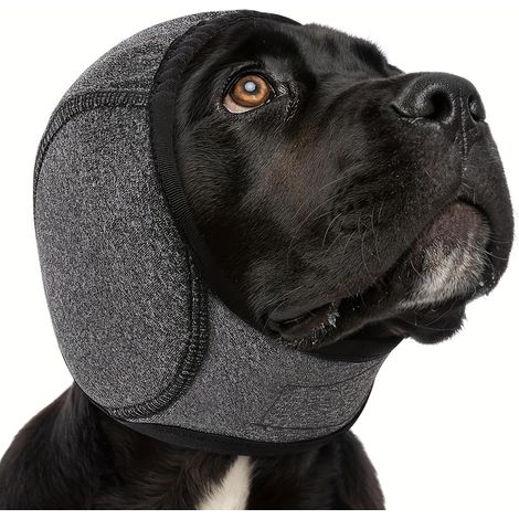 Cache-Oreilles Chien Cache-Oreilles Imperméable pour Animal Protection Auditive Pour la Douche, le Bain, la Marche, les Voyages, les Visites Vétérinaires, l'Extérieur et le Temps Froid (1/5)