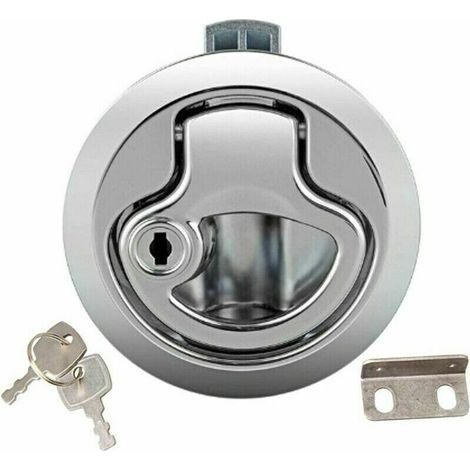 Tirador de pestillo para escotilla de barco marino, pestillo de escotilla empotrado de aleación de zinc con puerta con cerradura para yate, remolque, caravana, escotilla de cubierta, puerta, armario