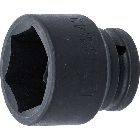 BGS Kraft-Steckschlüssel-Einsatz Sechskant Antrieb Innenvierkant 20 mm (3/4") SW 40 mm - 5640 (1/3)