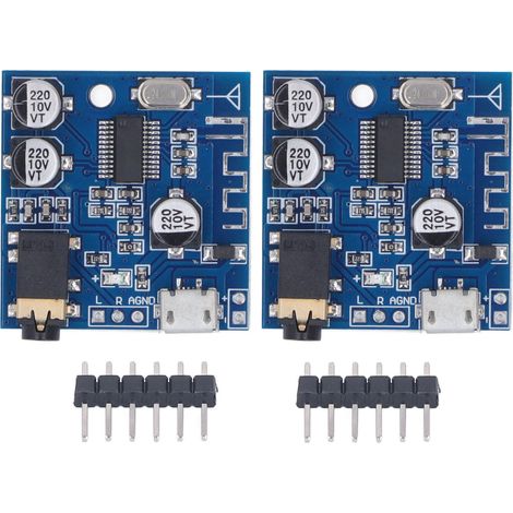 Module Audio MP3 Bluetooth 2 pièces, avec Interface USB 5P, carte de haut-parleur de voiture à monter soi-même, DC3.7-5.5V