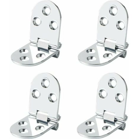 Charnières de table pliantes, connecteur pliable, assemblage de meubles pliables à 180° en acier inoxydable, épaisseur 2,5 mm, finition chromée, acier inoxydable, lot de 4