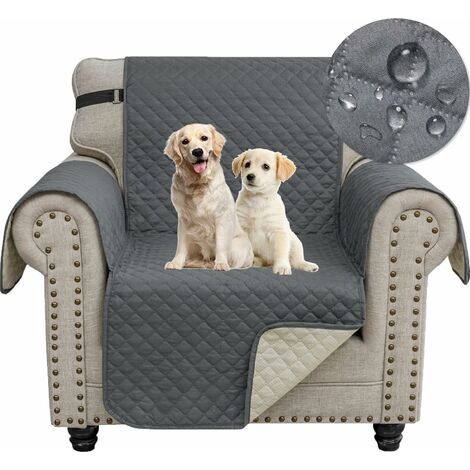 Pair - Housse Canapé 1 Place, Impermeable Housse de Canapé avec Accoudoirs, Protege Canape Chat Chiens Griffures Antidérapante (1/4)