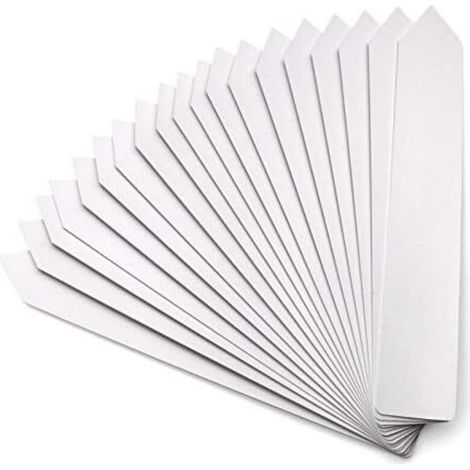 100 Étiquettes Plastique Blanc pour Plantes Jardin Potager – 20 x 3 cm – Résistantes aux Intempéries et Réutilisables