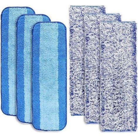 6 Tampons de Vadrouille de Rechange pour Bona, Tampons Nettoyage Lavables Microfibre Tampons Vadrouille Réutilisables de Remplacement pour Bona, Bois Dur et Multi-Surfaces (1/5)