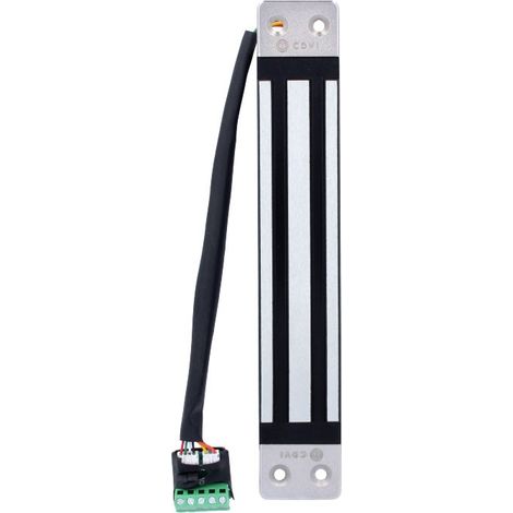Ventouse électromagnétique à encastrer 300 kg – Dimensions 228 x 39 mm – Sortie 4 fils avec relais – Protection IP 42 – Cdvi