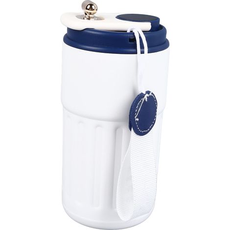 Bouteille d'eau isotherme intelligente, minimaliste et portable, avec affichage intelligent de la température, idéale pour les étudiants (blanche et bleue). (1/5)