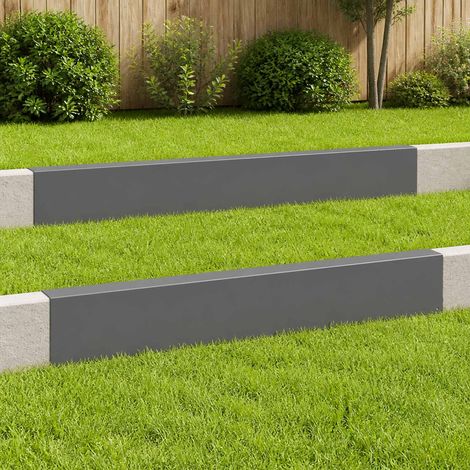 vidaXL Perfil de cobertura para jardín 2 uds. 100 x 5 x 15 cm Acero (1/5)