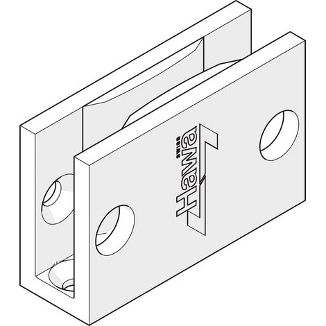 Hawa Front-Slide60 Führungsgleiter zum Anschrauben für bauseitiges Aluprofil 4mm