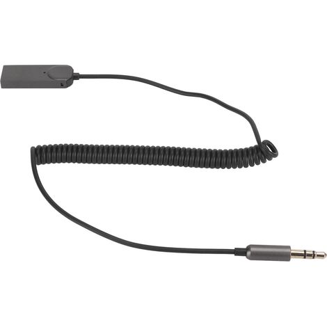Adaptateur Bluetooth Aux Câble HiFi Stéréo Mains Libres Appel Bobiné 3.5mm Récepteur Voiture Sans Fil Micro Intégré (1/5)