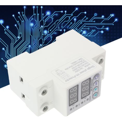 Überspannungs-, Unterspannungs- und Überstromschutz mit doppelter, einstellbarer LED-Anzeige und automatischer Rückstellung (220 V AC) (1/5)