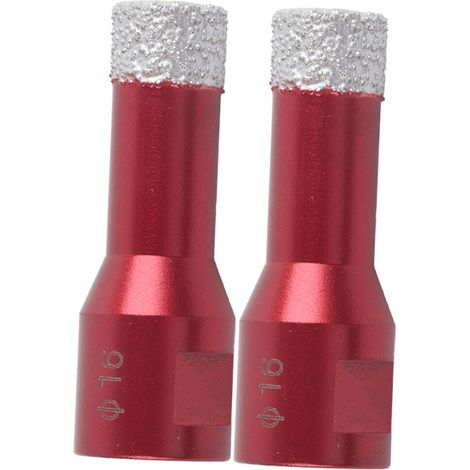 Lot de 2 forets diamantés M14 à filetage femelle pour meuleuse d'angle, pour carrelage céramique, 16 mm (1/5)