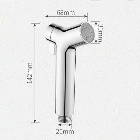 Pulvérisateur de Bidet à Main, Douchette à Main Bidet Douchette WC Pulvérisateur Réglable Douche de Toilette Portatif pour Bidet (1/3)