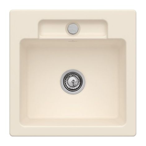 Fregadero de 1 cubeta VILLEROY ET BOCH Siluet 50 S Marfil CeramicPlus