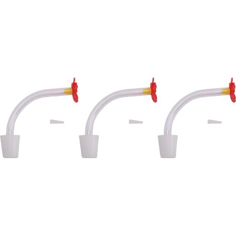 Tubes d'alimentation de Remplacement pour colibris Floraux, 3 pièces, avec Pointe de Fleur Rouge pour l'extérieur (1/5)