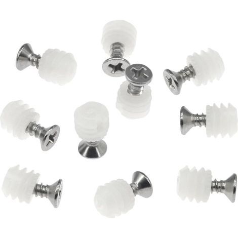Lot de 100 Chevilles en Plastique avec Vis Chevilles D'extension de Charnière(4x10mm) (1/5)