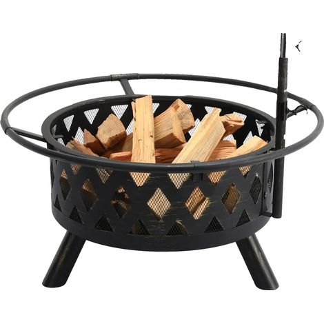 Foyer, Fonte, Grille Réglable en Hauteur, Compatible Charbon, Fini Émaillé, Certifié 3C (1/5)