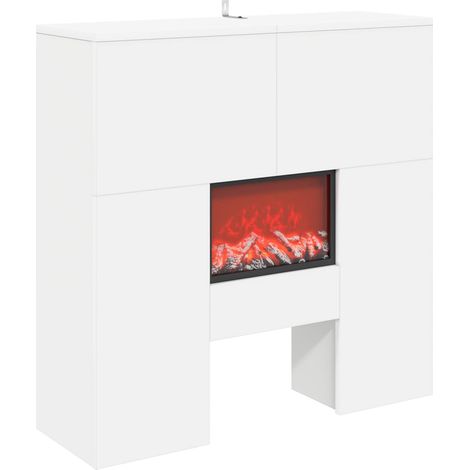 Chimenea eléctrica Blanco 75 x 24,5 x 75 cm vidaXL (1/5)