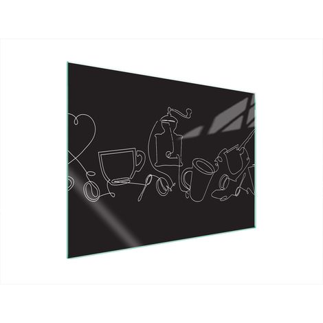 PLACA PROTECTORA DE VIDRIO PARA ESTUFA 70x52 NEGRO (1/5)