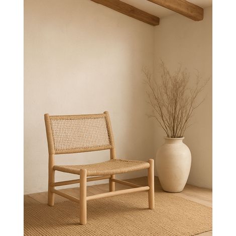 Jaya - Fauteuil de jardin en bois et corde tressée (1/3)
