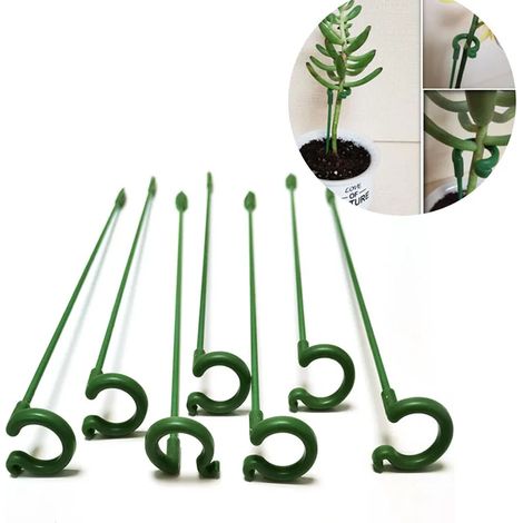 Lot de 10 Supports à Plantes en Plastique, Porte-Fleurs Réutilisables, Outil de Fixation Protecteur, Fournitures de Jardinage pour Support à Légumes (17 cm) (1/5)
