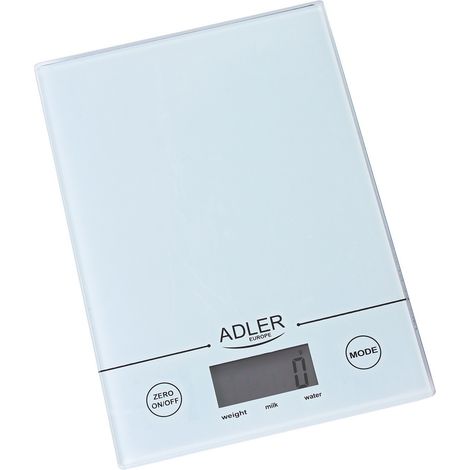 Balance de cuisine Adler AD 3138 blanche - Charge max 1kg - précision 1g - Ecran LCD