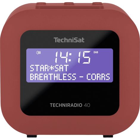 TechniSat TECHNIRADIO 40, rot Radio de poche DAB+, FM fonction réveil, avec caisson d'enceinte rouge (1/5)