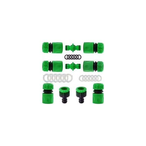 Set mit 10 Schnellkupplungen für Gartenschläuche (6 1/2-Zoll-Schnellkupplungen, 2 Doppelkupplungen, 2 Wasserhahnkupplungen)