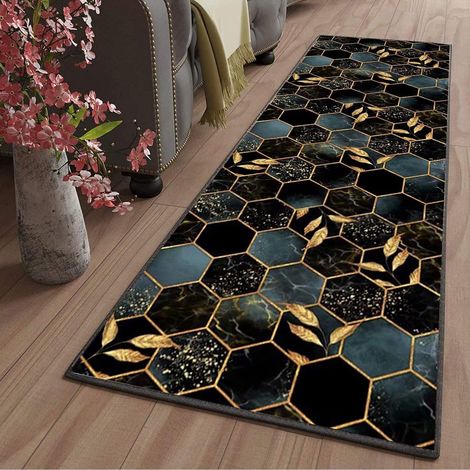 Läufer für Flur – Polyester und Kaschmir – 40 x 180 cm – Rutschfest – Waschbar – Nordischer Stil – Für Wohnzimmer und Küche (1/5)