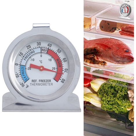 Thermomètre de réfrigérateur en acier inoxydable à cadran haute précision pour la maison et les restaurants (1/5)