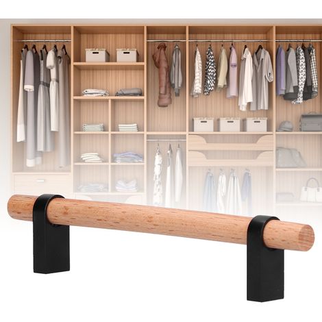 Poignée de tiroir/penderie moderne et simple en pin noir, 128 trous, pour la maison et le salon. (1/5)