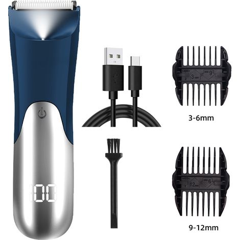 rasoir electriques hommes-Tondeuse pour hommes, rasoir électrique portable avec lumière, tondeuse à cheveux pour hommes avec écran numérique LCD — pour barbe, zones intimes, jambes et poils pubiens.