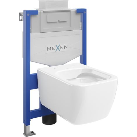 Mexen ensemble encastré WC cadre Fenix XS-U avec cuvette WC Stella, blanc brillant - 6853368XX00 (1/3)