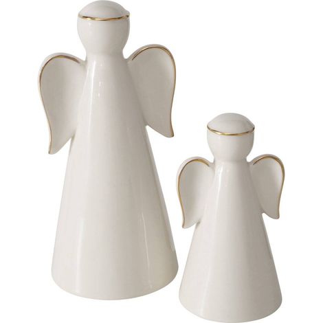 Porzellanfiguren VELIDEN, weiße Engel, 2er-Set