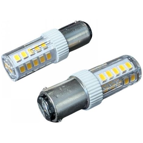 2 Pezzi Lampada Led Barca BA15D Bianco Freddo 6000K 12V 24V 4W