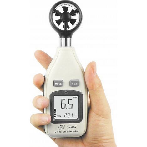 Anemometro, misuratore di velocità dell'aria, termometro del vento (1/5)