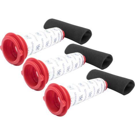 vhbw Filter-Set kompatibel mit Bosch Athlet BCH6zooau/01, BCH6zooau/02 Staubsauger - 6x Filter (Schaumstoff-Filter, Mikrofilter)