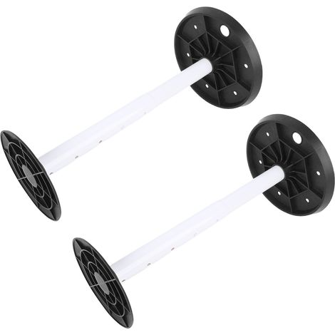 Juego de 2 soportes verdes ajustables para plantas – Altura regulable + orificio de drenaje – Soporte para plantas – Jardín o hogar