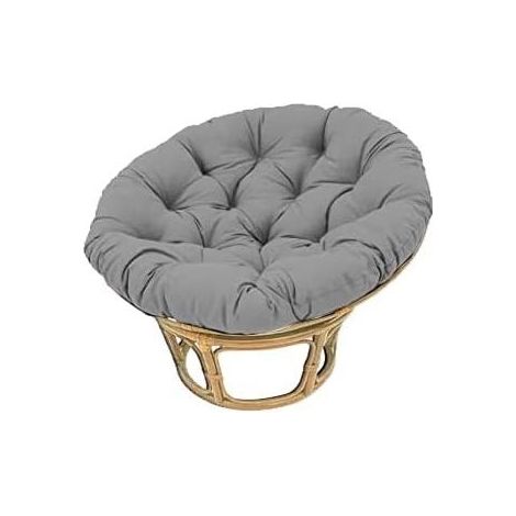 QEM – Coussin d'allaitement pour Papasan gris – Confort enveloppant – Rotin de qualité – Design années 50 – Pour intérieur moderne